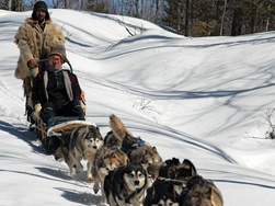 Traîneau à chiens de la coopérative de travail Les Aventuriers de la Chasse-Gallerie.