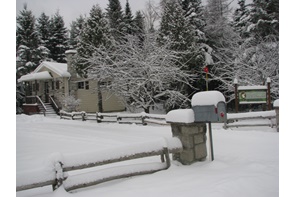 Chalet L'E. Chevalier sous la neige