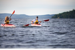 kayak sur le lac Témiscouata